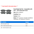 thumbnail image 2 of Front Brake Pad Set - Compatible with 2011 - 2015 Chevy Cruze 2012 2013 2014, 2 of 2