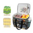 thumbnail image 2 of FORMRS Insulated Cooler Bag 24 Cans Capacity Soft Leakproof Lunch Box with Side Pockets, Navy Floral Pattern, 2 of 7