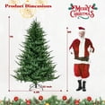 thumbnail image 3 of Gymax 7 ft pre-lit artificial Christmas tree artificial hinged Christmas tree w/ 380 LED lights & 1130 Branch Tips, 3 of 10