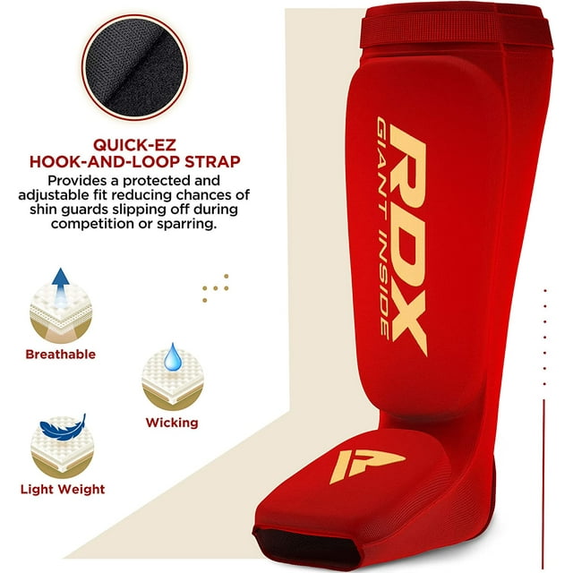 RDX Protège-Tibias Coussinets en Mousse Soutien Jeunesse Boxe Cou-de-Pied MMA Muay Thaï