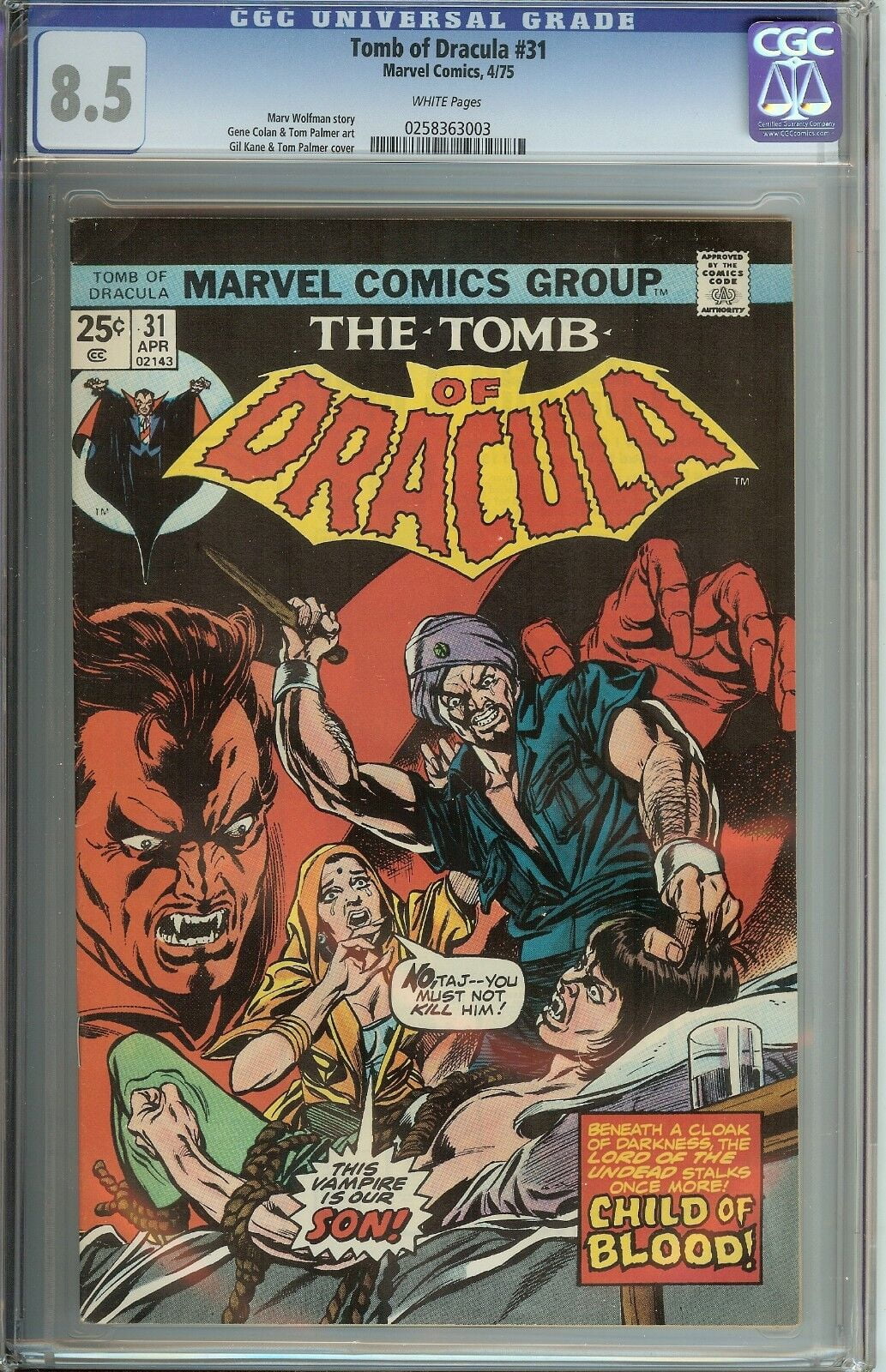 Tomb of Dracula #31 CGC 8.5