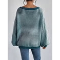 thumbnail image 3 of Womens Long Sleeve Sweater Crew Neck Casual Loose Clothes Spring Top Blue XL, 3 of 5