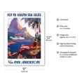 thumbnail image 2 of Fly to South Seas Isles via Pan American Airways (PAA) Hawaii - Vintage Airline Travel Poster by Paul George Lawler c.1940s - Master Art Print (Unframed) 9in x 12in, 2 of 4