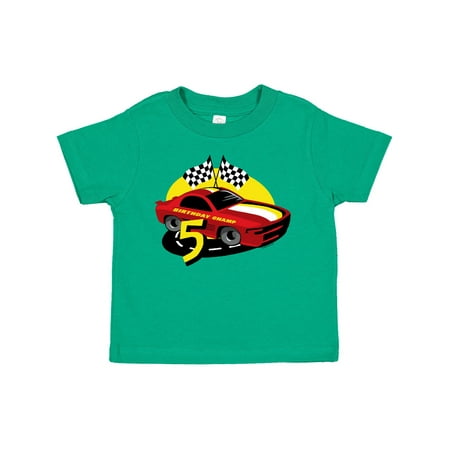 

Inktastic Race Car 5th Birthday Gift Toddler Boy Girl T-Shirt