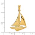 thumbnail image 3 of 14K 2-D Sailboat Pendant in 14k Yellow Gold, 3 of 3