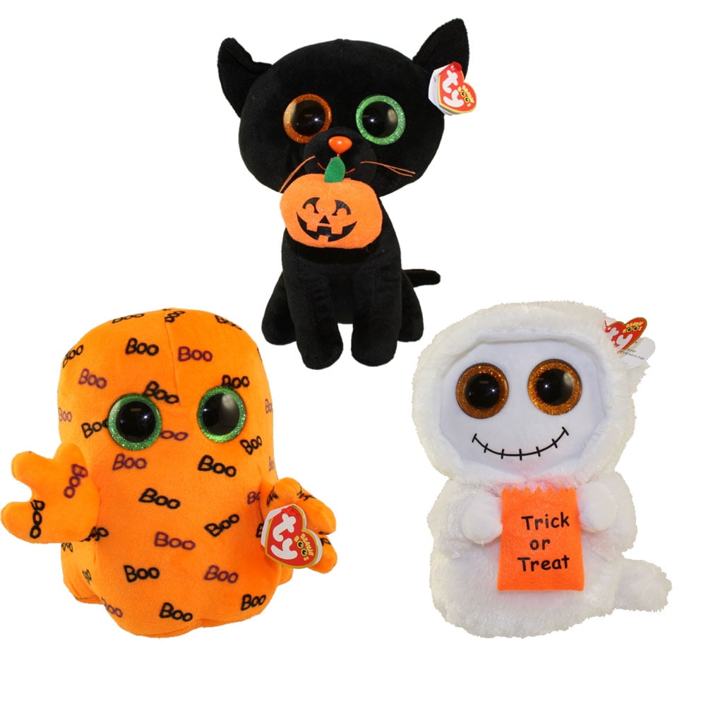 TY Beanie Boos SET of 3 Halloween 2016 Releases (Medium 9 inch) (Mist, Shadow, Ghoulie