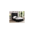 thumbnail image 6 of Homestock Gothic Grace Modern Contemporary Velvet Upholstered Bed with Deep Button Tufting, Solid Wood Frame, and Custom Chrome Legs-Color:Black,Size:Twin, 6 of 6