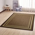 thumbnail image 1 of Ottomanson Ottohome Collection Non-Slip Rubberback Bordered Design Indoor Area Runner Rug, Brown, 1 of 7