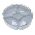 thumbnail image 3 of Plateau Rond, Plateau de Service pour Collations Plateau de Fruits Secs Compartiment Technologie de Pointe, 3 of 8