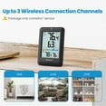 thumbnail image 4 of Newentor Portable Indoor Outdoor Thermometer, Wireless Weather Station with 1 Remote Sensor, Temperature and Humidity Monitor, ℉/℃ Switchable, Air Comfort Indicator, Black, 4 of 10
