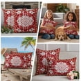 thumbnail image 5 of Red Boho Outdoor Waterproof Pillow Covers, Multicolored Colorful Tainted Pattern Tribal Decorative Square Throw Pillowcase Sofa Cushion Sham for Patio/Couch/Chair, 18"x18" 2 Pack, 5 of 8