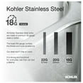 thumbnail image 7 of Kohler K-3369-3 Staccato 33" Double Basin Top-Mount 18-Gauge Stainless Steel Kitchen Sink, 7 of 7