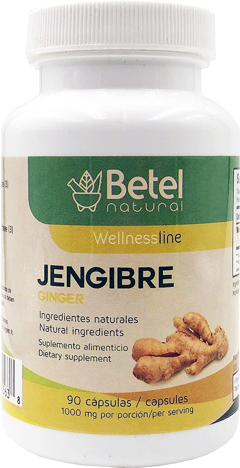 Jengibre en Capsulas Ginger 90 Capsules Amazing Stomach Health Aid Betel Natural