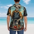 thumbnail image 5 of Haiem Skeleton Chef BBQ Scene Printed Hawaiian Shirt for Men - Men’s Casual Beach Summer Shirts - Stretch Fabric with Modern Fit-Medium, 5 of 7