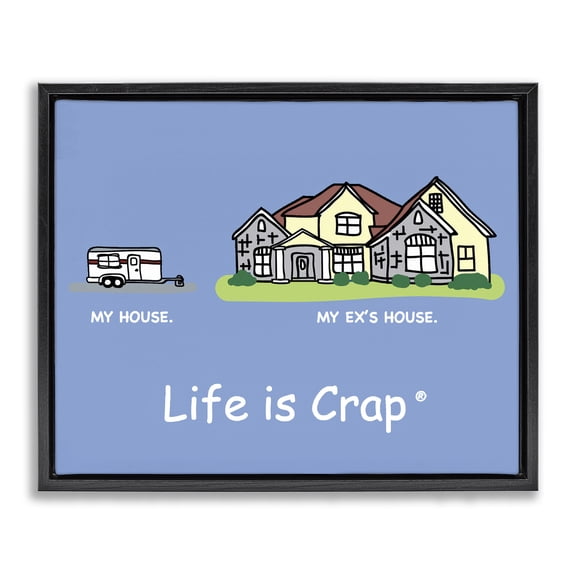 Stupell Industries Contemporary Black Floating Frame Canvas Art, 21 x 17, by LIC