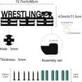 thumbnail image 2 of Wood Wrestling Medal Holder Sport Medal Hanger Display Medal Rack Wall Rack Mounted over 30 Medals Award Ribbon Stand Running Soccer Football for Competition Athletes Medalist 15.7x4.5 Inch, 2 of 7