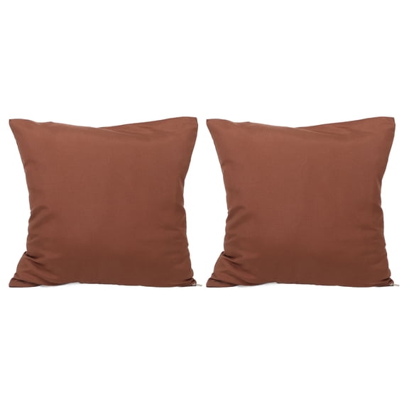Nicehomfit 2-Pack Coffee Color Decorative Throw Pillow Covers for Car Bedroom Sofa Modern Style Home Decor