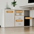 thumbnail image 2 of MONSLIPA 55" L Shaped Desk Computer Desk with Storage Shelf and Drawers, Gaming Table Writing Desk for Home Office, 2 of 8