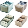 thumbnail image 1 of Dengjunhu Wardrobe Clothes Organizer, Visible Foldable Closet Organizers, Compartment Storage Box with Mesh Separation, Washable Drawer Divider Organizers for T-Shirt Jeans Legging, 1 of 7
