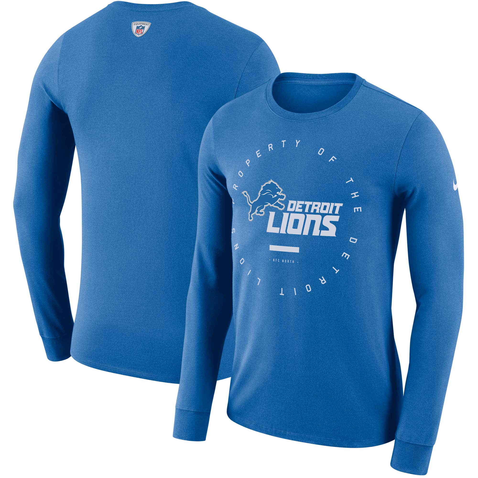 Detroit Lions Nike Property Of Sideline Performance Long Sleeve T-Shirt