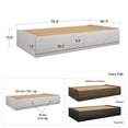 thumbnail image 5 of Ameriwood Home Twin Platform Bed with Drawers, Walnut, 5 of 9