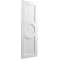 thumbnail image 2 of Ekena Millwork 18"W x 80"H True Fit PVC Center Circle Arts & Crafts Fixed Mount Shutters, Unfinished (Per Pair - Hardware Not Included), 2 of 7