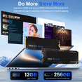 thumbnail image 4 of RNRUO 15.6" Laptop with Windows 11, 12GB RAM 256GB SSD, FHD Screen Full Size Keyboard, Office 2024 Included, Portable Laptop for Students and Home Use, Silver, 4 of 11