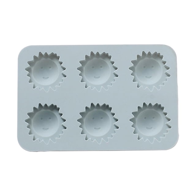 6 Even Small Sun DIY Homemade Chocolate Candy Icing Grid Cookie Baking Cake Silicone