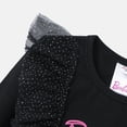 thumbnail image 5 of Barbie Toddler Girls Long Sleeves Tee Letter Star Print Mesh Panel Crewneck Pullover Outfits Sizes 2-6, 5 of 6