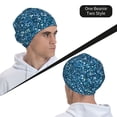 thumbnail image 6 of Naloa Blue Glitter Beanie for Men Women Knitted Unisex Winter Hat Beanies Cap Knit Cuffed Beanies Hats, 6 of 7