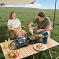 thumbnail image 5 of 2-Burner Propane Stove with Griddle and Carrying Bag, Portable Foldable Camping Stove with 2 Adjustable Burners 16000 BTUs,for Camping Tailgating Essentials Gear, 5 of 7