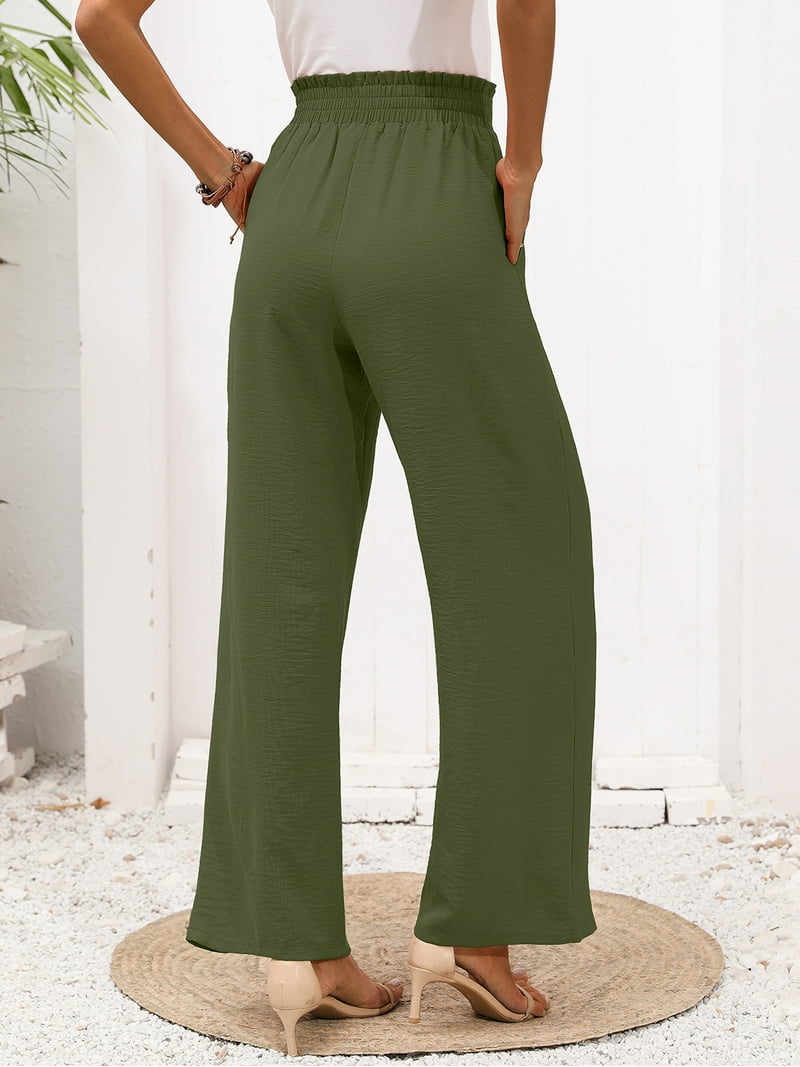 ★ILLIGO★ Piping Belted Wide Pants 3 COLOR High-Waist Belted Wide-Leg Trouser in Pants & Shorts | Vince