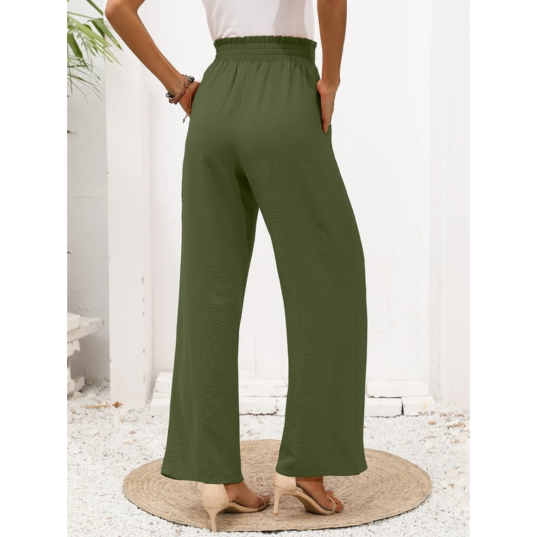 Chiclily Women Wide Leg Pants with Pockets High Waist Loose