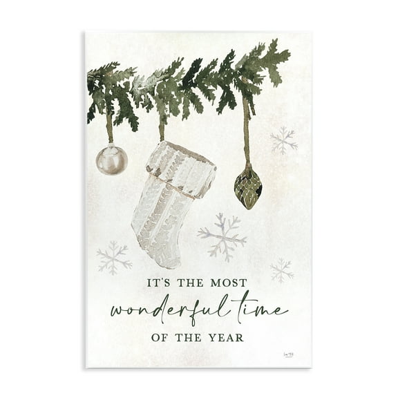 Stupell Industries Festive Hanging Stocking Holiday Painting Unframed Art Print Wall Art, 10 x 15