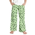 thumbnail image 7 of QATAINLAV Valentine's Day Pants for Boys Girls Wide Leg Sweatpants Kids Elastic Waist Sports Trousers with Pockets Green,4-5 Years, 7 of 7
