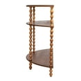 thumbnail image 4 of Creative Co-Op 3-Tier Curved Accent Table with Beveled Shelves and Doweled Legs, Walnut Finish, 4 of 4