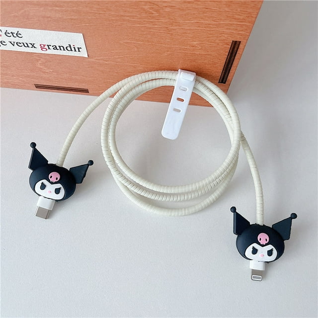 4 Pcs/Ensemble Câble de Ligne de Données 1.4m Enrouleur de Câble de Protection Corde à Ressort Ficelle pour iPhone Android USB Universel Enrouleur de Câble Ligne de Données 9