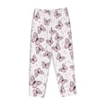 thumbnail image 4 of Balery Pink Butterflies (2) print Women's Pajama Pants,Ultra Lightweight Pjs,Lounge Pant-X-Large, 4 of 9