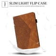 thumbnail image 3 of (10.5-Inch) Galaxy Tab A8 Case 2021 (Model SM-X200 /SM-X205) - Protective Leather/Silicone Composite Cover with [Card Holder], Slim Lightweight Flip Fold Stand Classic Samsung Tablet Case (Brown), 3 of 4