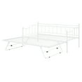 thumbnail image 5 of Tensun White Steel Daybed with Portable Folding Trundle, Twin Size Haven for Bedroom Living Room, Sturdy Steel Slat Support, 5 of 5