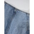 thumbnail image 4 of Womens Light Wash A-Line Denim Skirt With Front Button Closure, 4 of 7