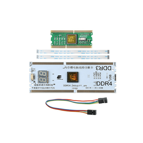 Laptop/Desktop Motherboard Memory Slot DDR3/DDR4 Diagnostic Analyzer Test Card Notebook for DDR3/4 Repair