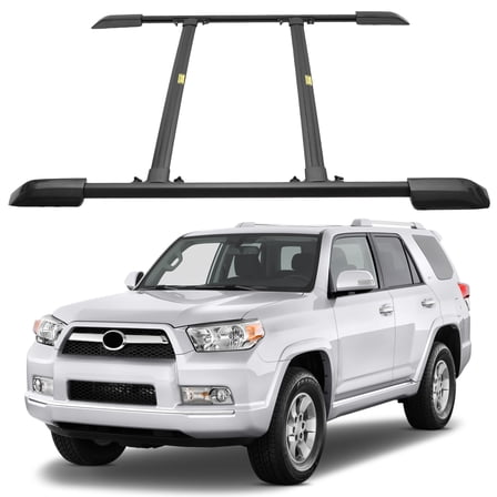 SCITOO Roof Side Rails & Crossbars Fit For Toyota 4Runner 2010-2024 220LBS,Heavy Duty Aluminum Roof Crossbars Rooftop Luggage Kayak Racks Carrier Black