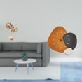 thumbnail image 2 of Escultura de hoja de metal creativa nórdica y reloj de pared decorativo moderno, adorno artístico para el hogar, dormitorio, baño, restaurante, fiesta, 2 of 8