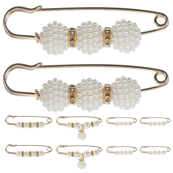 landege 10pcs Clothing Safety Pin Pant Waist Tight Pin Sweater Clips Shawl Pin Brooch Pin Dress Pin
