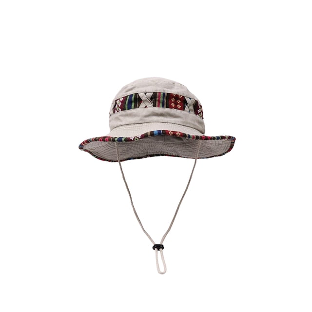 Sombrero de pesca Minnieouse estilo japonés a prueba de sol y viento con cordón Gris blanco