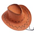 thumbnail image 1 of Minnieouse Gorras de vaquero Buena transpirabilidad Estilo occidental Sombrero Retro Caballero Juego de rol Suministros para disfraces Accesorios Sombreros naranja, 1 of 6