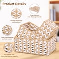 thumbnail image 3 of Austok Set of 3 Paper Rope Storage Basket Woven Storage Basket for Organizing Table Shelf Drawer Dresser Cosmetics Makeup Toy Books Towels, 3 of 9