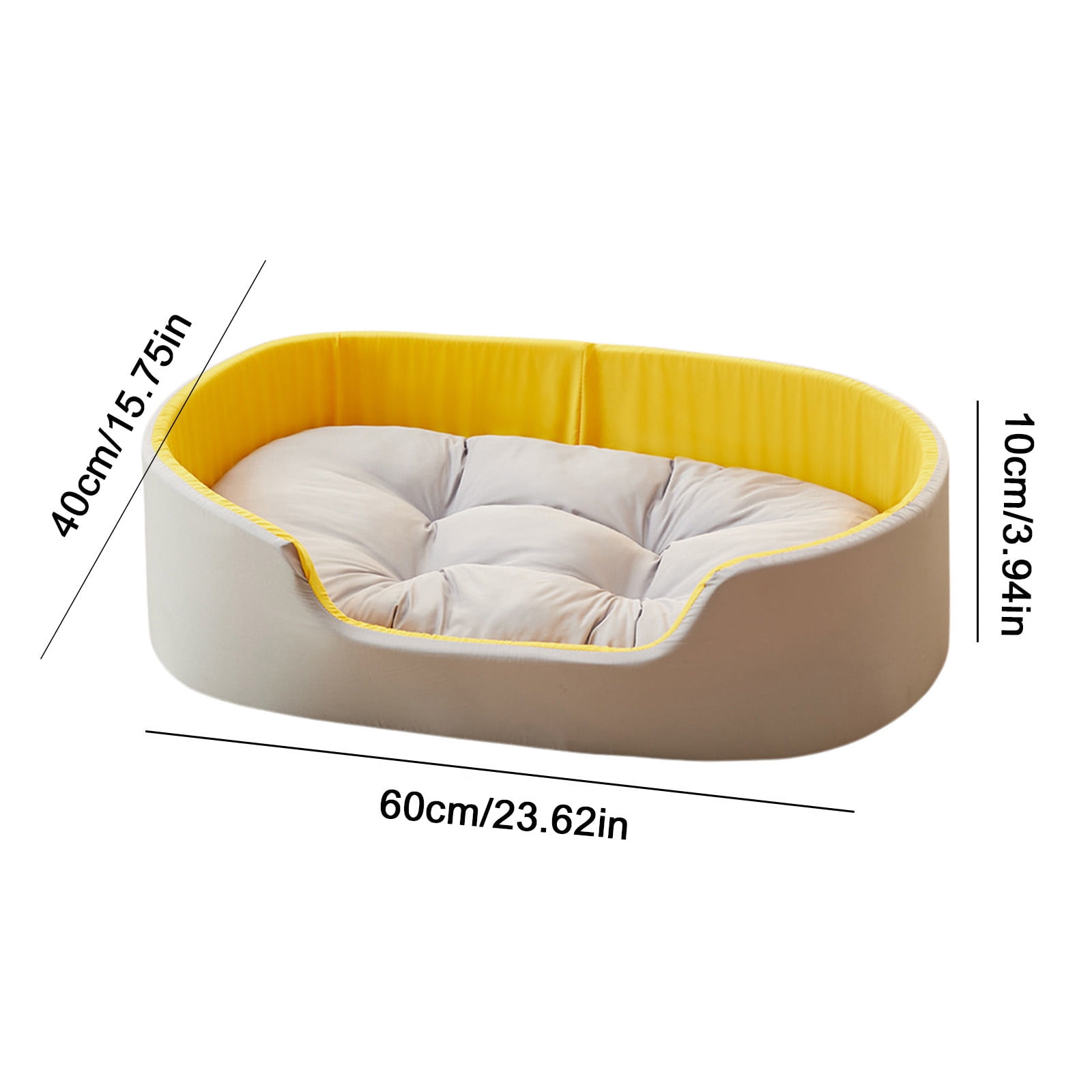 Elevated Pet Cot for Dogs, Portable Folding Raised Dog Bed with Aluminum Frame & Waterproof Oxford Fabric, Outdoor Indoor Use, Up to 100 lbs, 47.2x27.6x11.8in Yellow