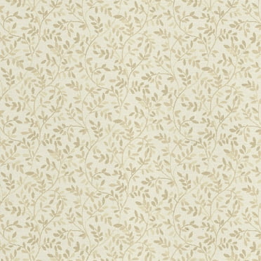 Waverly Inspirations 1 Yard Cut 100% Cotton Italian Leaves Fabric, Biscotti, 44” Wide for Quilting & Sewing